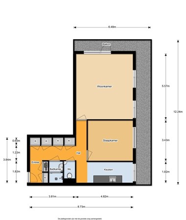 Floorplan - Suze Groenewegstraat 219, 1442 NG Purmerend