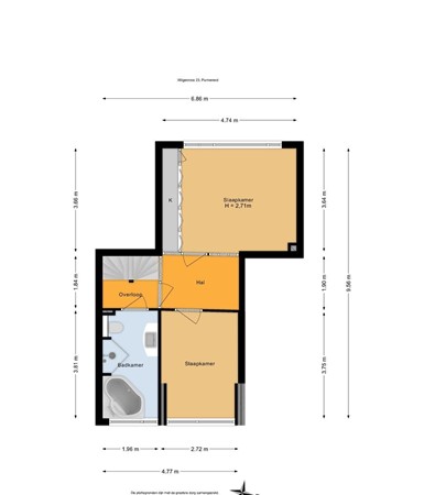 Floorplan - Wilgenroos 23, 1441 VC Purmerend