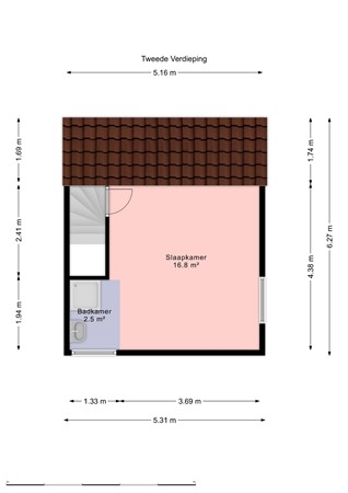 Floorplan - Binnendijk 19, 1446 BA Purmerend