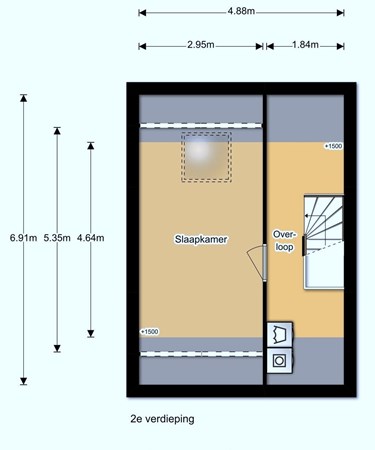 Floorplan - Roedestraat 25, 1445 EN Purmerend