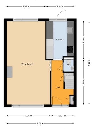 Floorplan - Johan Wagenaarstraat 22, 1443 LS Purmerend