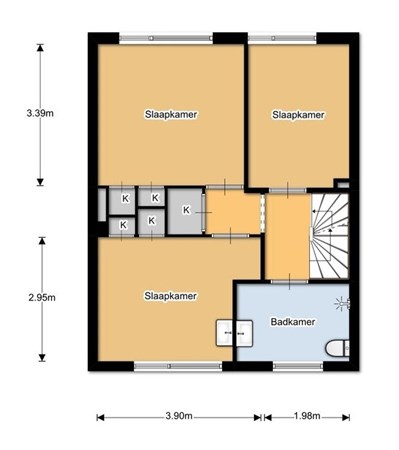 Floorplan - Johan Wagenaarstraat 22, 1443 LS Purmerend