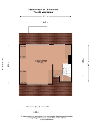 Floorplan - Gasinjetstraat 64, 1442 WP Purmerend