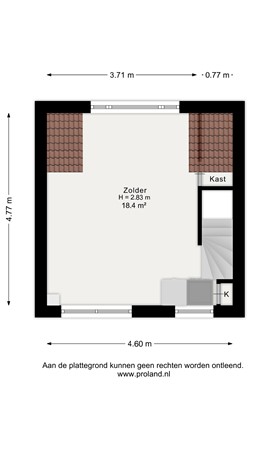 Floorplan - Rietzoom 104, 2804 CV Gouda