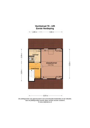 Floorplan - Vechtstraat 78, 7071 VC Ulft