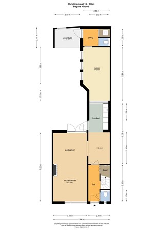 Floorplan - Christinastraat 16, 7075 AW Etten