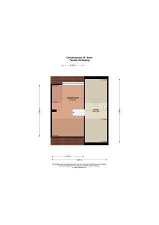 Floorplan - Christinastraat 16, 7075 AW Etten