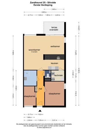 Floorplan - Zandheuvel 25, 7064 ZA Silvolde