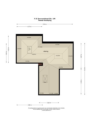 Floorplan - F B Deurvorststraat 25A, 7071 BE Ulft