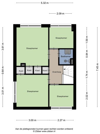 Floorplan - De Hoven 98, 7894 BW Zwartemeer