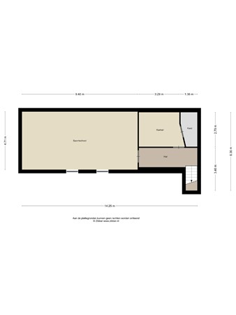 Floorplan - Larikslaan 1, 7875 AV Exloo