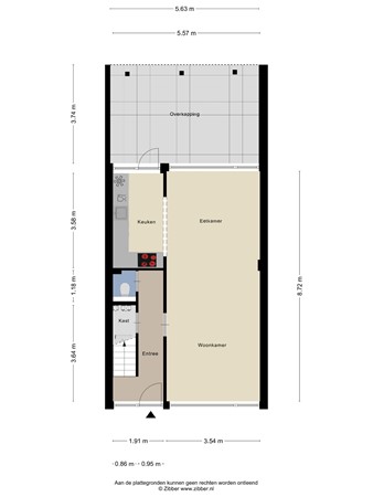 Floorplan - De Kap 267, 7891 LV Klazienaveen