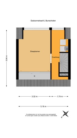 Floorplan - Esdoornstraat 6, 3752 CP Bunschoten-Spakenburg