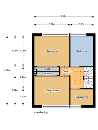 Floorplan - Zuiderzeelaan 5, 3752 TB Bunschoten-Spakenburg