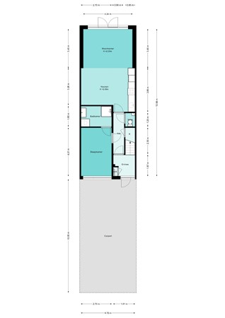 Floorplan - Da Costastraat 18, 3751 GC Bunschoten-Spakenburg