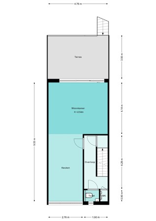 Floorplan - Da Costastraat 18A, 3751 GC Bunschoten-Spakenburg