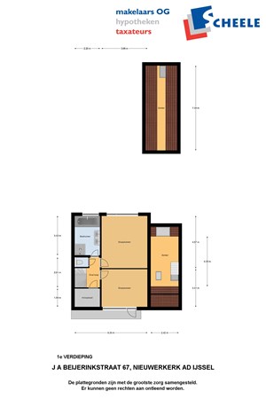 Plattegrond - J A Beyerinkstraat 67, 2912 AA Nieuwerkerk aan den IJssel 