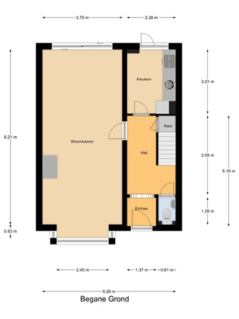 Plattegrond - Breedveldsingel 39, 3055 PH Rotterdam 