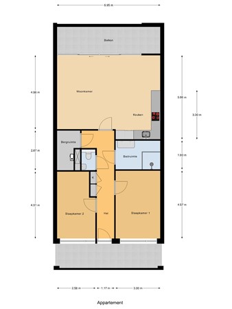 Plattegrond - Siciliëboulevard 242C, 3059 XT Rotterdam 