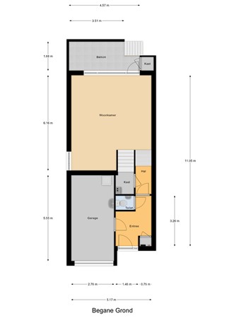 Plattegrond - Kroonkruid 105, 2914 BT Nieuwerkerk aan den IJssel 