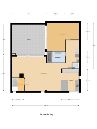 Plattegrond - Narcisveld 22, 2914 PE Nieuwerkerk aan den IJssel 