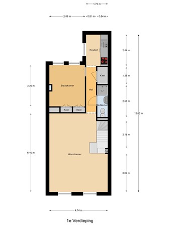 Plattegrond - Aegidiusstraat 112A, 3061 XP Rotterdam 