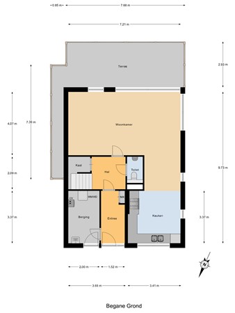 Plattegrond - Aper Bouwmankade 14, 3059 SB Rotterdam 
