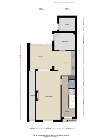 Plattegrond - Pastoor Goossensstraat 36, 5921 CX Venlo - 438678_2D_Begane_grond_Pastoor_Goossensstraat_36_Venlo_01.jpg