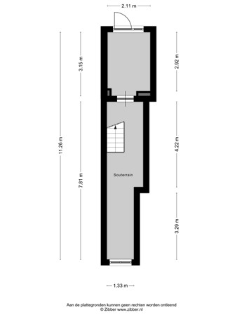 Plattegrond - Antoniuslaan 10, 5921 KC Venlo - 425416_2D_Souterrain_Antoniuslaan_10_Venlo_01.jpg