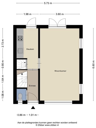 Plattegrond - Schwarzenbergstraat 23, 5915 AV Venlo - 442306_2D_Begane_Grond_Schwarzenbergstraat_23_Venlo_01.jpg