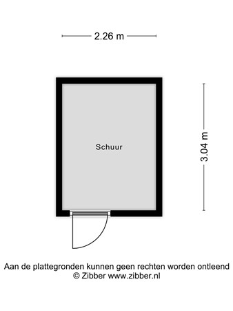 Plattegrond - Schwarzenbergstraat 23, 5915 AV Venlo - 442306_2D_Schuur_Schwarzenbergstraat_23_Venlo_04.jpg