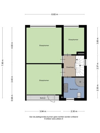 Plattegrond - Burgemeester Gommansstraat 147, 5922 AH Venlo - 444525_2D_Eerste_Verdieping_Burgemeester_Gommansstraat_147_Venlo_02.jpg