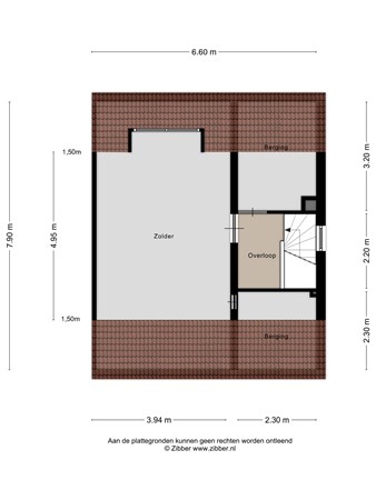 Plattegrond - Burgemeester Gommansstraat 147, 5922 AH Venlo - 444525_2D_Tweede_verdieping_Burgemeester_Gommansstraat_147_Venlo_03.jpg