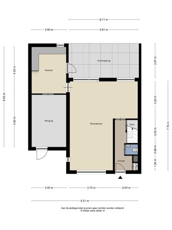 Plattegrond - Burg van Leentstraat 90, 5971 AK Grubbenvorst - 445178_2D_Begane_grond_Burgemeester_Van_Leentstraat_90_Grubbenvorst_01.jpg