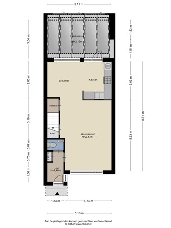 Plattegrond - Haagbeuk 65, 5925 HN Venlo - 446615_2D_Begane_Grond_Haagbeuk_65_Venlo_01.jpg