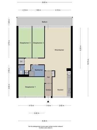 Plattegrond - Mozartstraat 252, 6044 RP Roermond - plattegrond.jpg