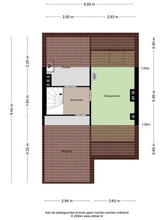 Plattegrond - Ringoven 32, 6042 KC Roermond - 467487_2D_Zolder_Ringoven_32_Roermond_04.jpg