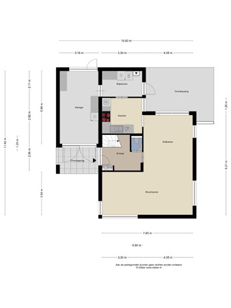 Plattegrond - Havikhorst 8, 6043 RM Roermond - 466389_2D_Begane_Grond_Havikhorst_8_Roermond_01.jpg