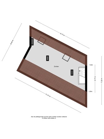 Plattegrond - Herungerstraat 27, 5911 AJ Venlo - 457507_2D_Zolder_Herungerstraat_27_Venlo_04.jpg