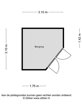 Plattegrond - Roerdompstraat 34, 5941 JL Velden - 443823_2D_Berging_Roerdompstraat_34_Velden_03.jpg