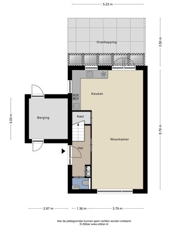 Plattegrond - Linnaeusweg 92, 5915 HM Venlo - 453428_2D_Begane_grond_Linnaeusweg_92_Venlo_01.jpg