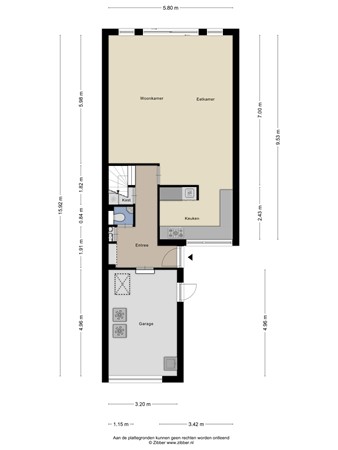 Floorplan - Dopperstraat 53, 3752 JB Bunschoten-Spakenburg