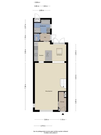 Floorplan - Oosterstraat 18, 3751 EH Bunschoten-Spakenburg