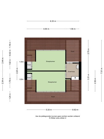 Floorplan - Groen van Prinsterersingel 43, 3752 DC Bunschoten-Spakenburg