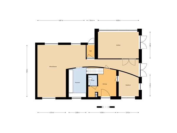 Roosendaalsebaan 14, 4744 SM Bosschenhoofd - Plattegrond begane grondvloer Roosendaalsebaan 14 Bosschenhoofd.jpg