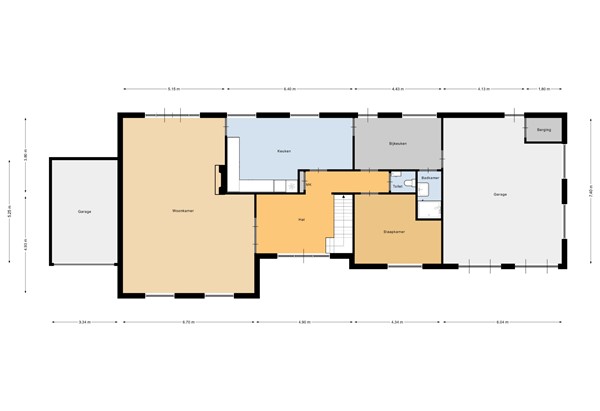 Standdaarbuitensedijk 7, 4751 SG Oud Gastel - Plattegrond begane grondvloer Standdaarbuitensedijk 7 Oud Gastel.jpg