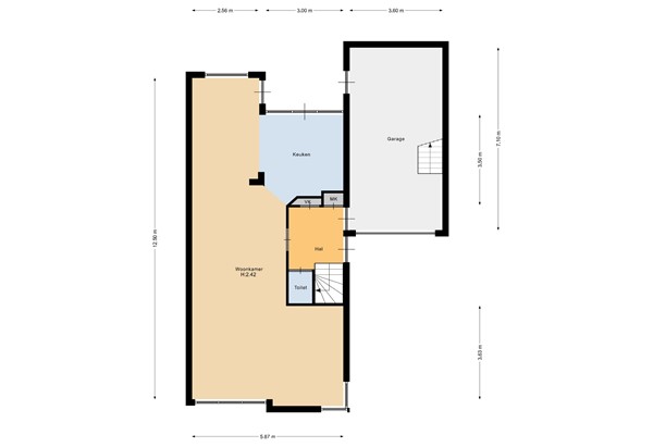 Prof Van Swaaijlaan 13, 4731 EV Oudenbosch - Plattegrond begane grondvloer Prof. van Swaaijlaan 13 Oudenbosch.jpg