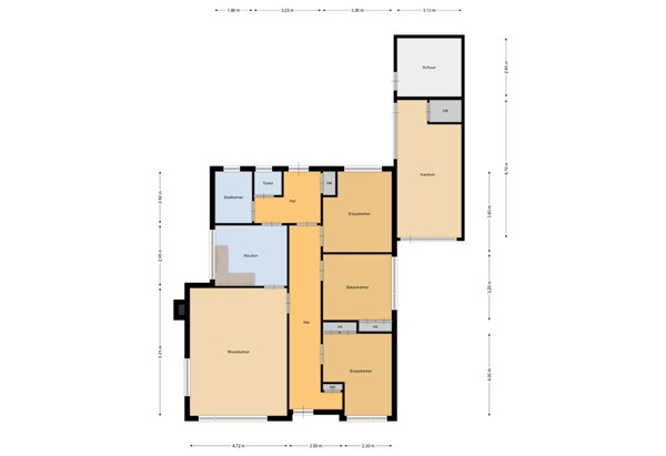 Beatrixstraat 33, 4744 BA Bosschenhoofd - Plattegrond begane grondvloer Beatrixstraat 33 Bosschenhoofd.jpg