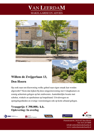 Brochure preview - brochure Willem de Zwijgerlaan 13 te Den Hoorn.pdf