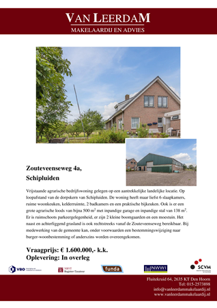 Brochure preview - brochure Zouteveenseweg 4a te Schipluiden.pdf